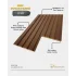 Ceviz Tetra Mdf Lambri Duvar Paneli 15cmx280cm