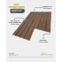 Hareli Ceviz Tetra Mdf Lambri Duvar Paneli 15cmx280cm