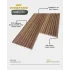 Hareli Ceviz Cloe Mdf Lambri Duvar Paneli 15cmx280cm