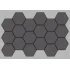 Jr.Hexagon Akustik Duvar Paneli Antrasit 55x87 cm