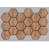 Jr.Hexagon Akustik Duvar Paneli Çam 55x87 cm