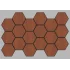 Jr.Hexagon Akustik Duvar Paneli Ceviz 55x87 cm