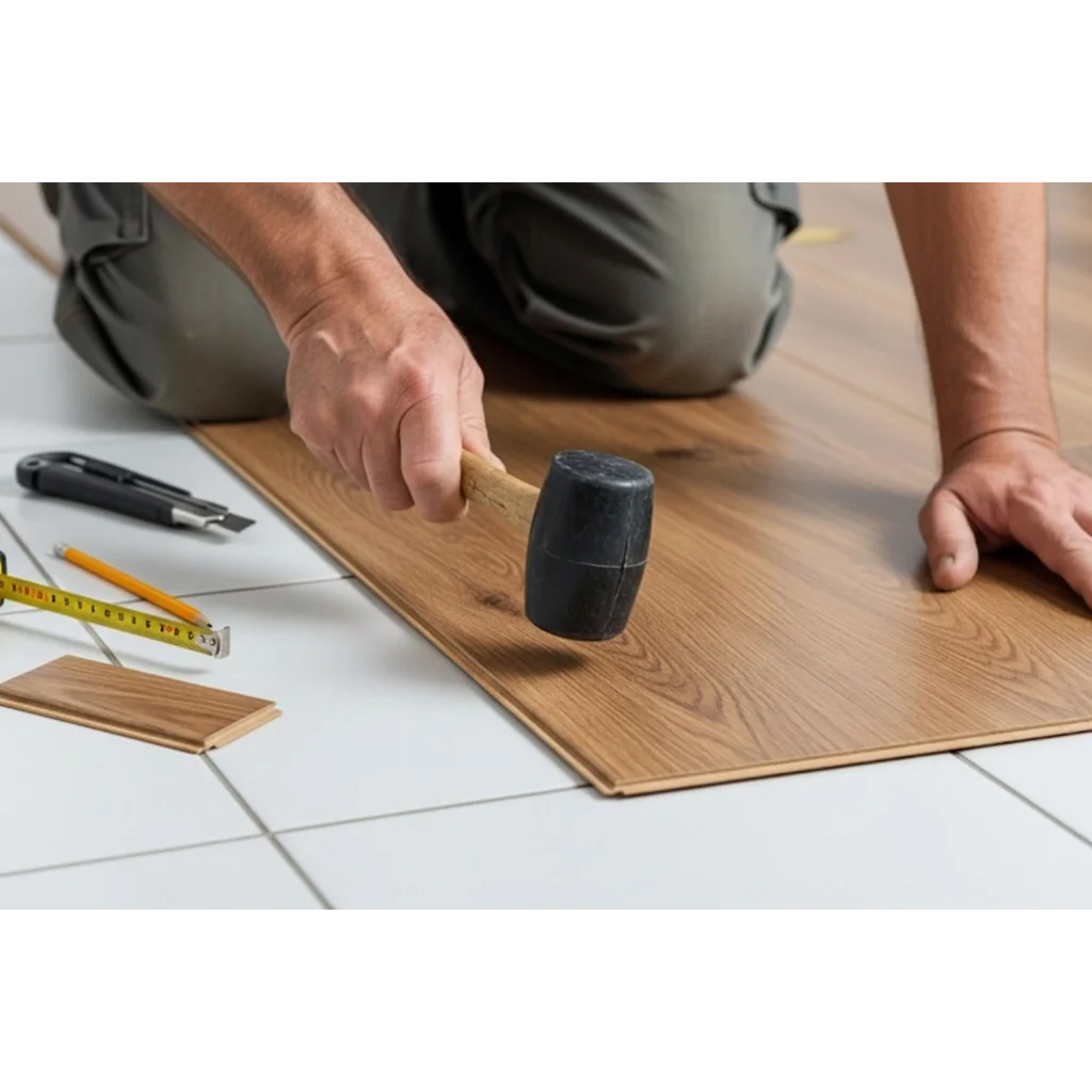 23cmX122cm BETON FLOOR DESENLİ SPC ZEMİN KAPLAMASI (9 ADET)