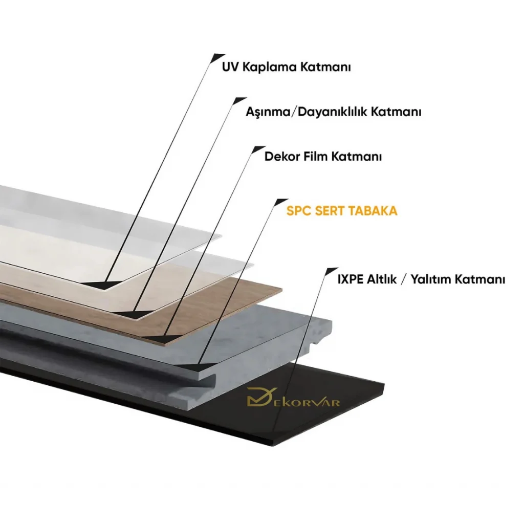 23cmX122cm CARRARA FLOOR DESENLİ SPC ZEMİN KAPLAMASI (9 ADET)
