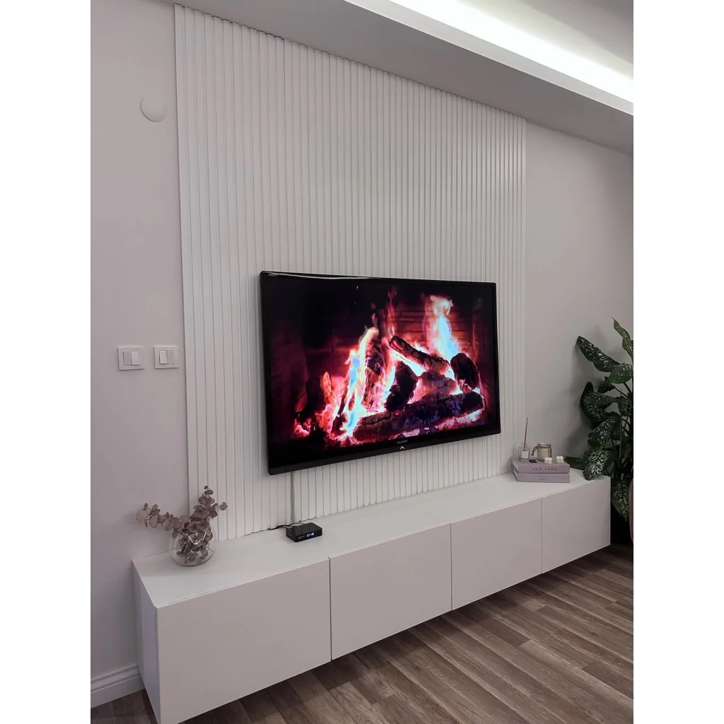 Beyaz Mdf Duvar Lambri Panel 12cmx275cm (12mm)