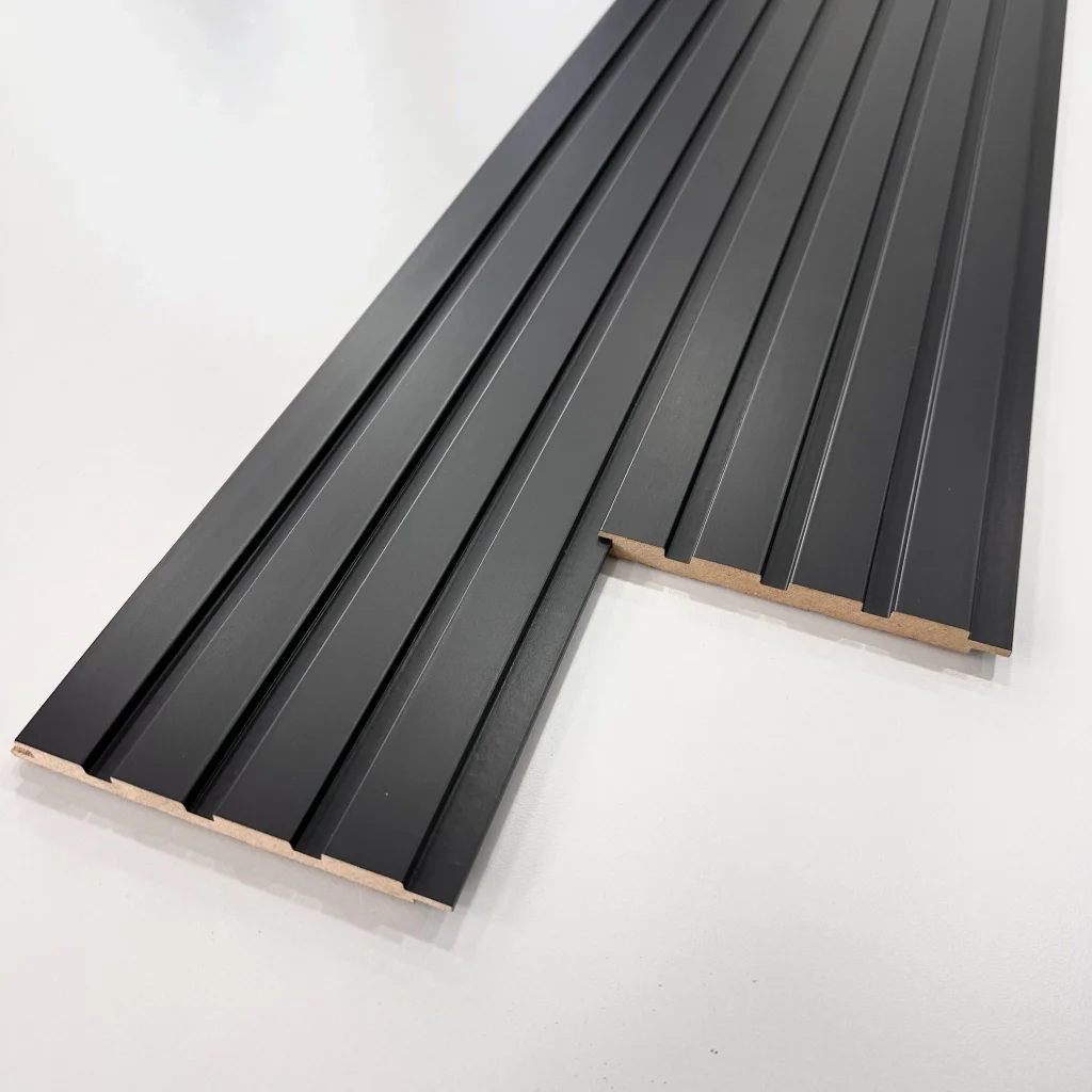 Koyu Antrasit Tetra Mdf Lambri Duvar Paneli 15cmx280cm