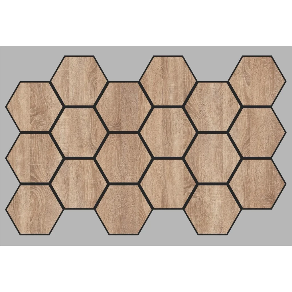Jr.Hexagon Akustik Duvar Paneli Sonoma 55x87 cm