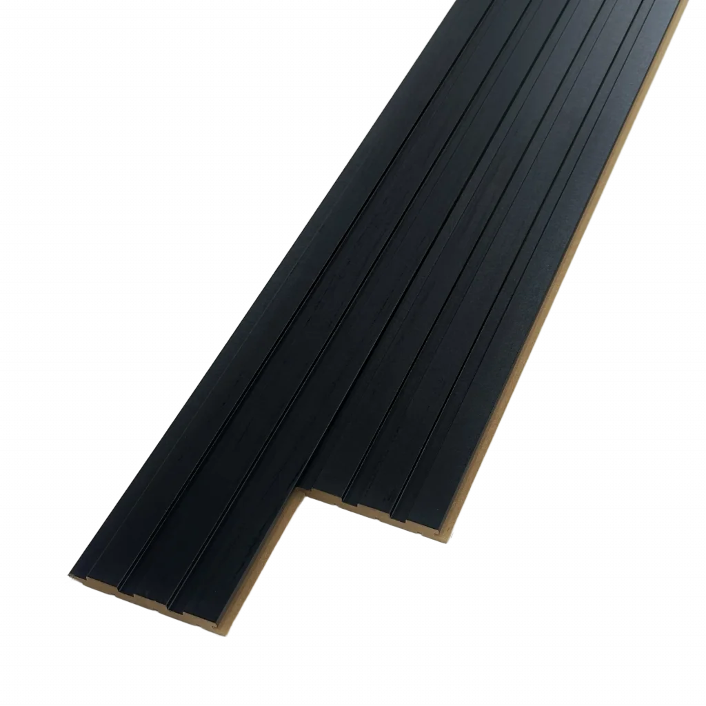 Siyah Atlas Mdf Lambri Duvar Paneli 12cmx275cm