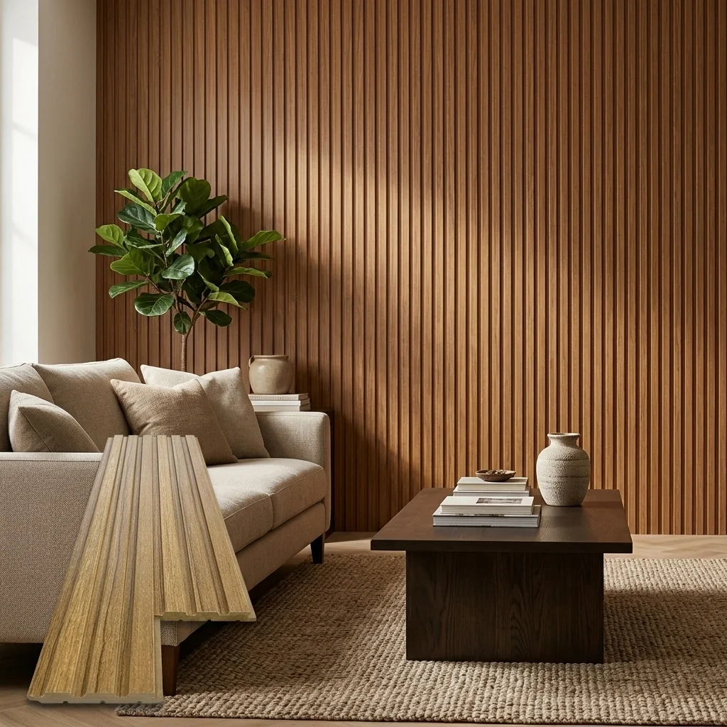 Teak Atlas Mdf Lambri Duvar Paneli 12cmx275cm