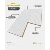 Beyaz Cloe Mdf Lambri Duvar Paneli 15cmx280cm