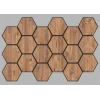 Jr.Hexagon Akustik Duvar Paneli Çam 55x87 cm