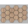 Jr.Hexagon Akustik Duvar Paneli Sonoma 55x87 cm