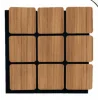 Kare Akustik Altıgen Duvar Paneli Teak 60cmx60cm