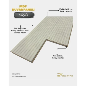 Ayışığı Cloe Mdf Lambri Duvar Paneli 15cmx280cm
