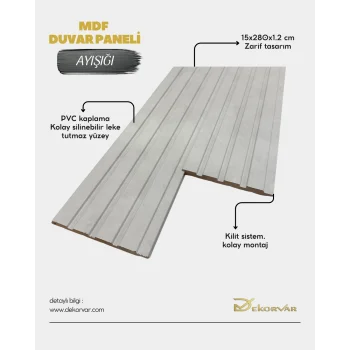 Ayışığı Tetra Mdf Lambri Duvar Paneli 15cmx280cm
