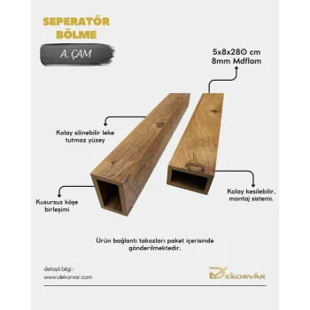 Çam Seperatör Bölme Profili 5cmx8cmx280cm