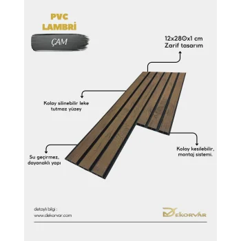 Çam Pvc Duvar ve Tavan Lambri- 12cm