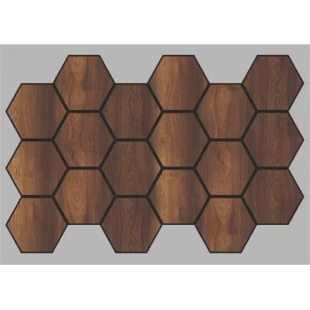 Jr.Hexagon Akustik Duvar Paneli Hamilton 55x87 cm