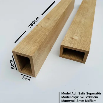 Safir Meşe Seperatör Bölme Profili 5cmx8cmx280cm