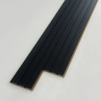 Siyah Atlas Mdf Lambri Duvar Paneli 12cmx275cm