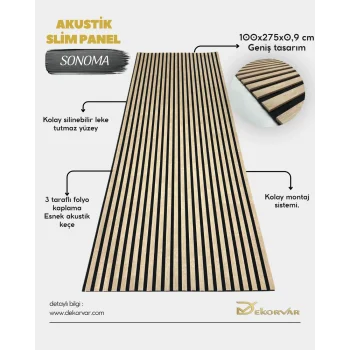 Sonoma Slim Duvar Kaplama Paneli 100cmx275cm