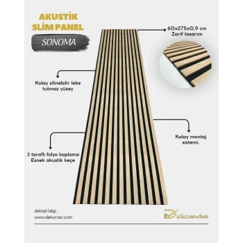 Sonoma Slim Duvar Kaplama Paneli 60cmx275cm