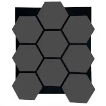 Hexagon Akustik Altıgen Duvar Paneli Antrasit 65cmx80cm