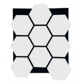 Hexagon Akustik Altıgen Duvar Paneli Beyaz 65cmx80cm