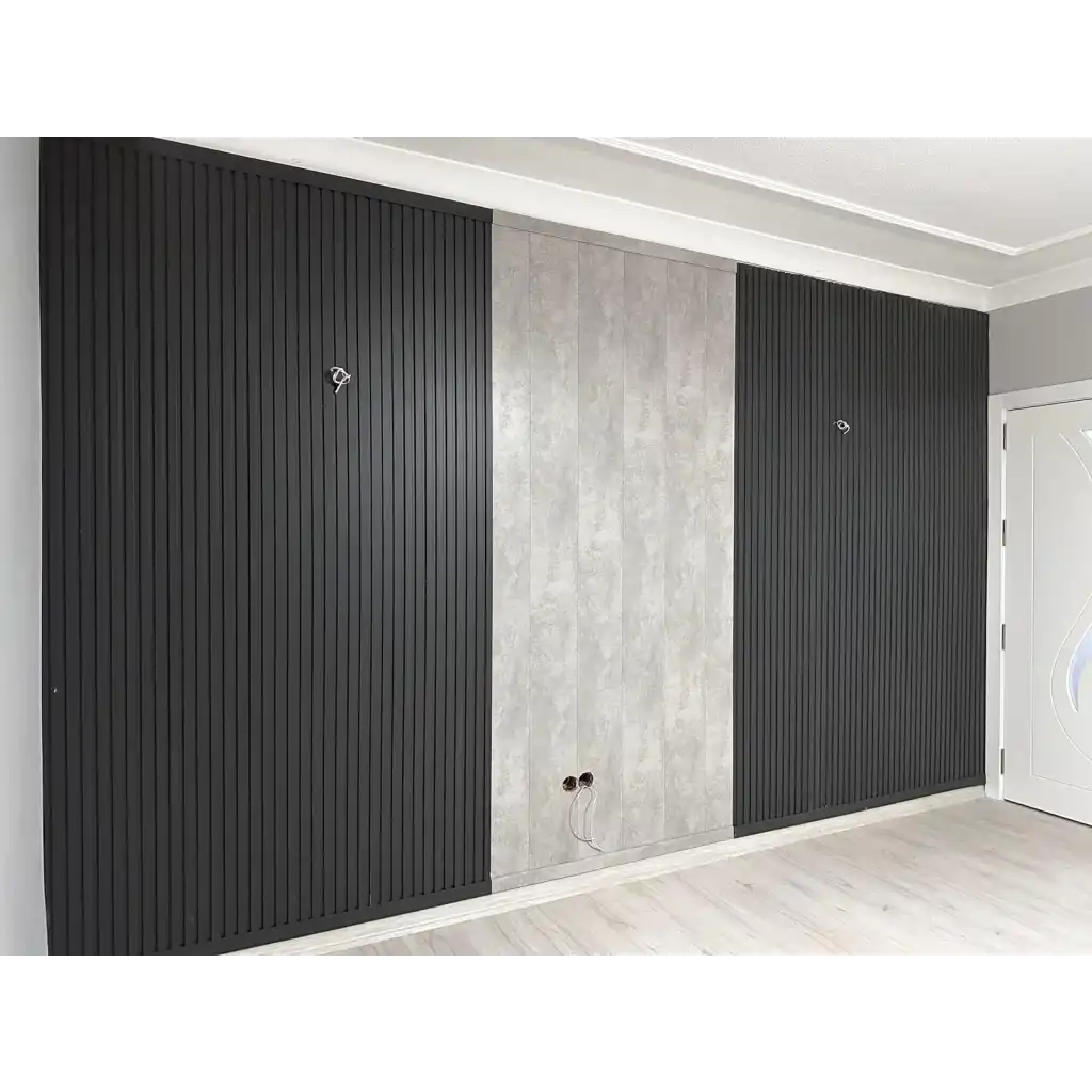Antrasit Mdf Duvar Lambri Panel 12cmx275cm (12mm)