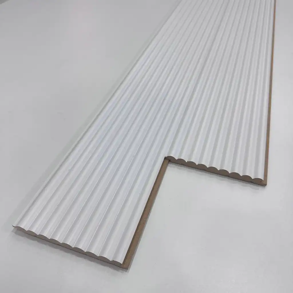 Beyaz Wave Mdf Lambri Duvar Paneli 15cmx280cm
