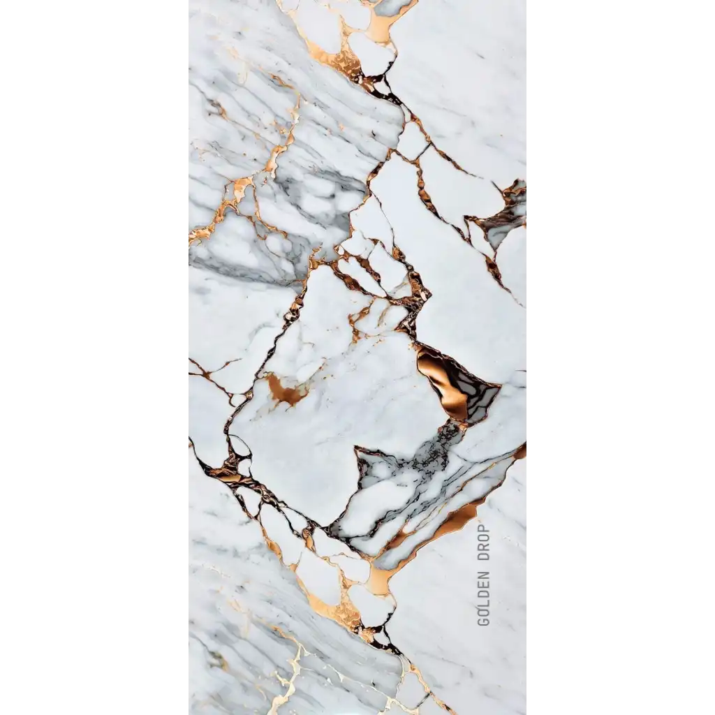 Golden Drop Mermer Desenli Pvc Duvar Paneli 1220x2440x2.2