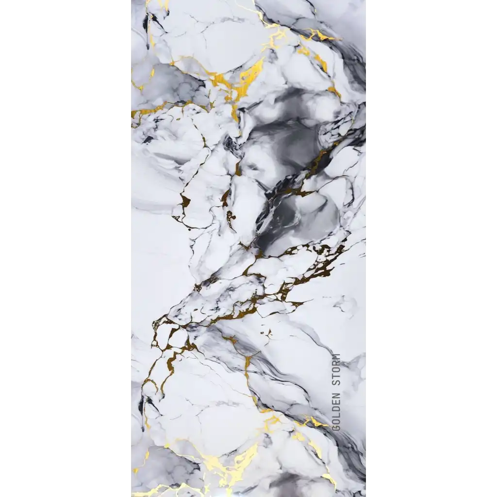 Golden Storm Mermer Desenli Pvc Duvar Paneli 1220x2440x2.2