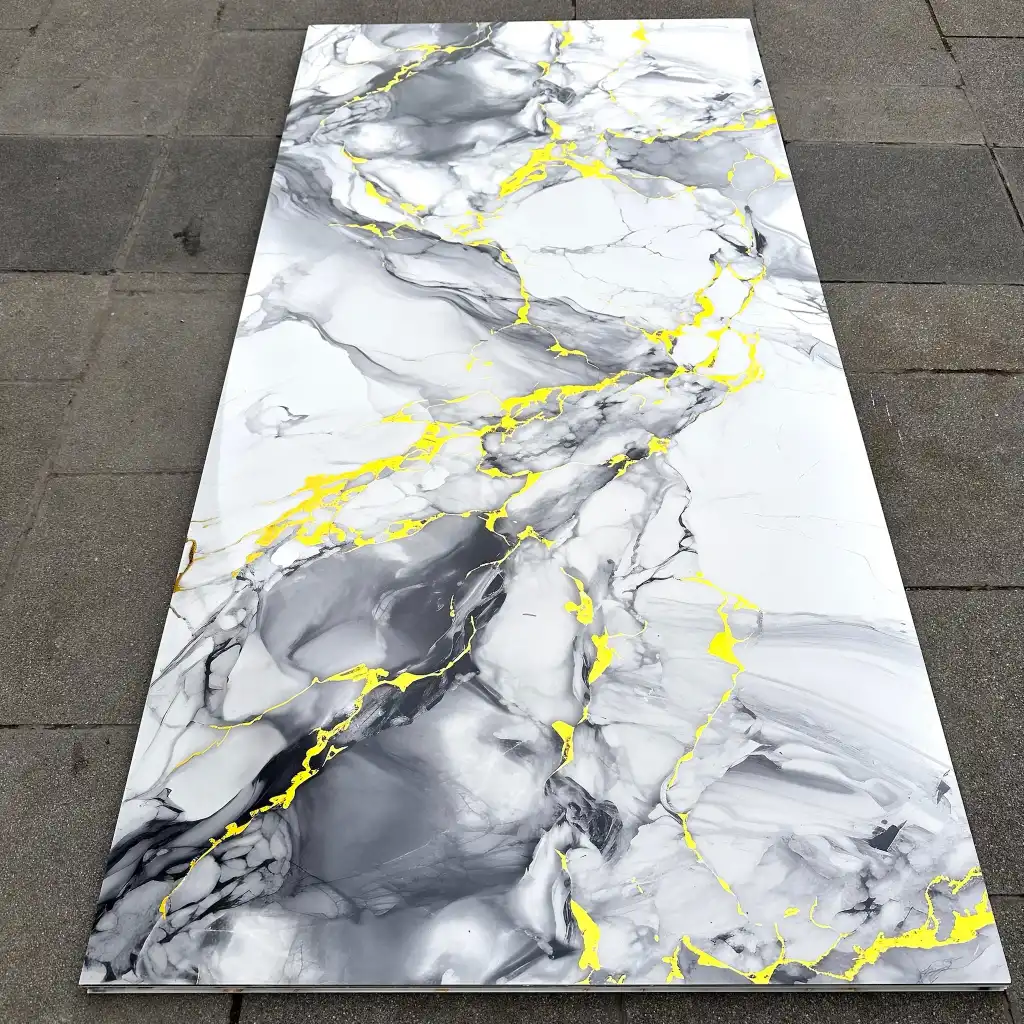 Golden Storm Mermer Desenli Pvc Duvar Paneli 1220x2440x2.2