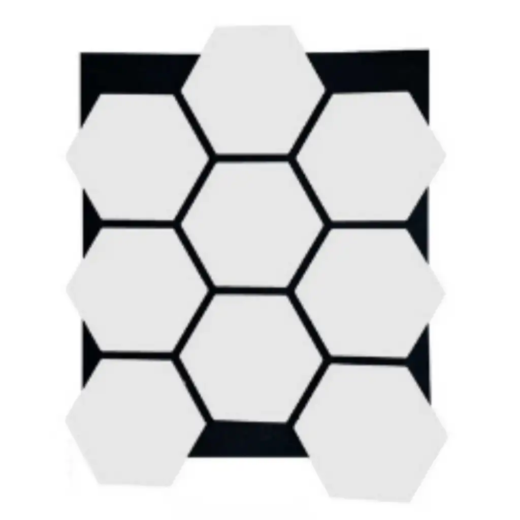 Hexagon Akustik Altıgen Duvar Paneli Beyaz 65cmx80cm