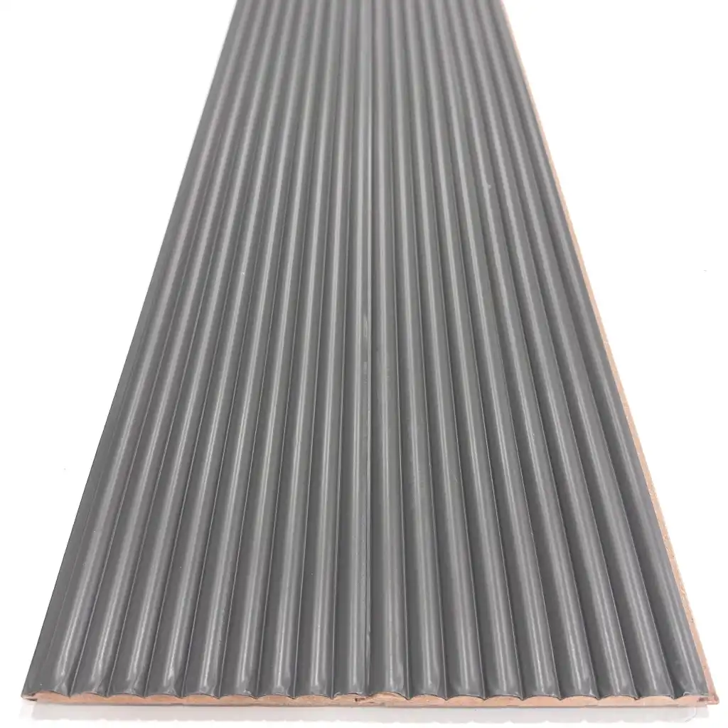 Linyit Gri Wave Mdf Lambri Duvar Paneli 15cmx280cm