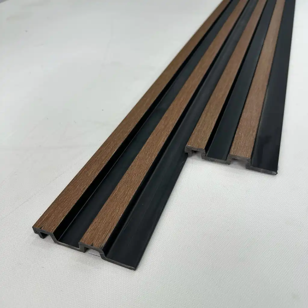 Siyah Teak Polimer Lambri Duvar ve Tavan Paneli - 18mm