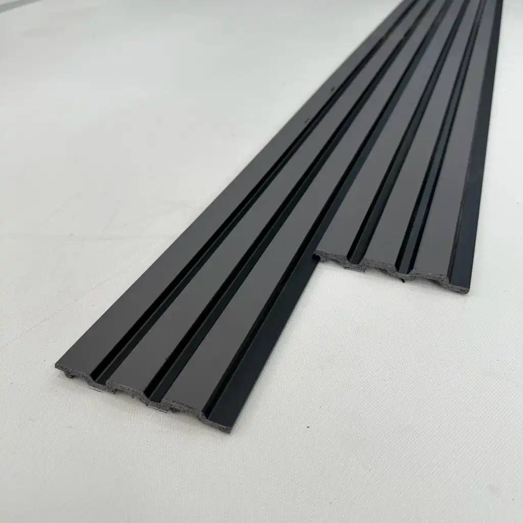 Siyah Antrasit Polimer Lambri Duvar ve Tavan Paneli - 12mm