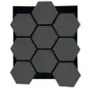 Hexagon Akustik Altıgen Duvar Paneli Antrasit 65cmx80cm