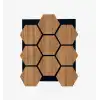 Hexagon Akustik Altıgen Duvar Paneli Teak- 65cmx80cm
