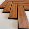 Teak Mozaik Akustik Duvar Paneli 56cmx76cm