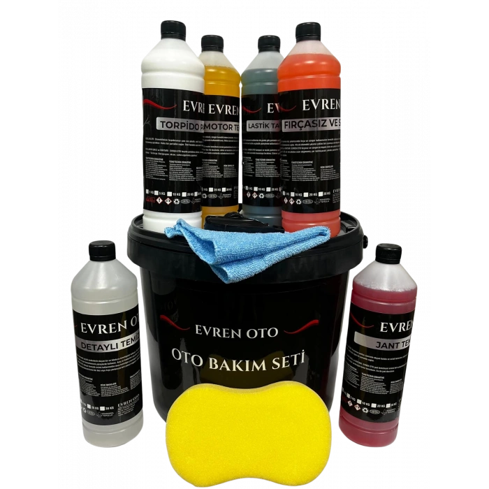 10’lu Profesyonel Oto Bakım Paketi – Temizlik, Parlatma ve Uygulama Seti