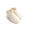 AMELIA Bağcıksız Düz ve Kalın Taban İçi Kürklü Kısa Süet Kadın Bot  SKT - Krem