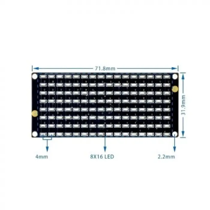 8x16 I2C Dot Matrix Led Modülü
