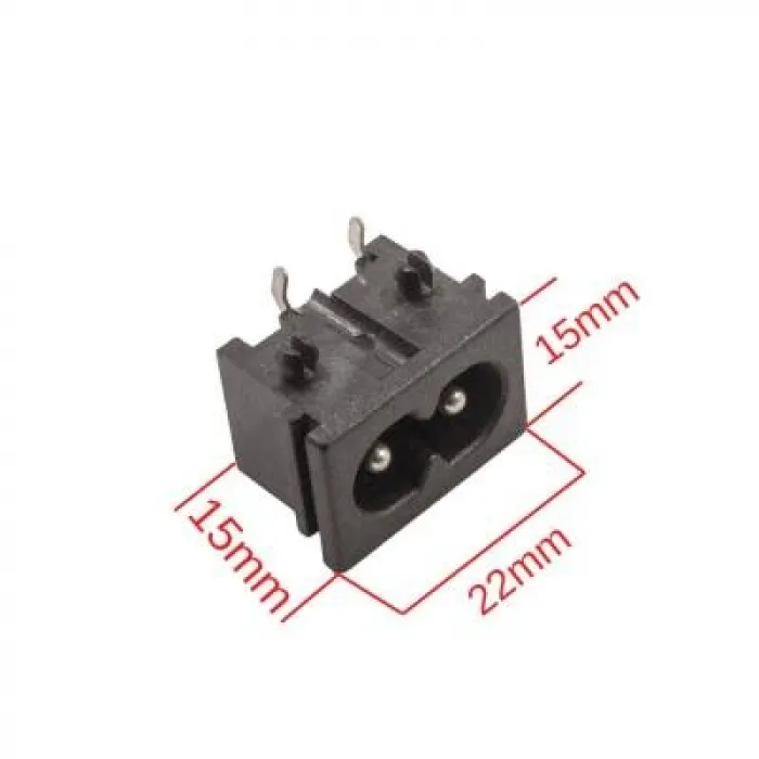 DB-8 C8 Erkek Power Soketi 90 Derece 22x15mm