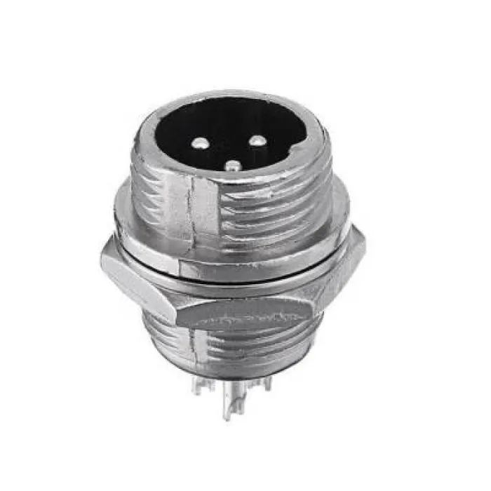 Mike Konnektör 3-Pin 12mm - Erkek