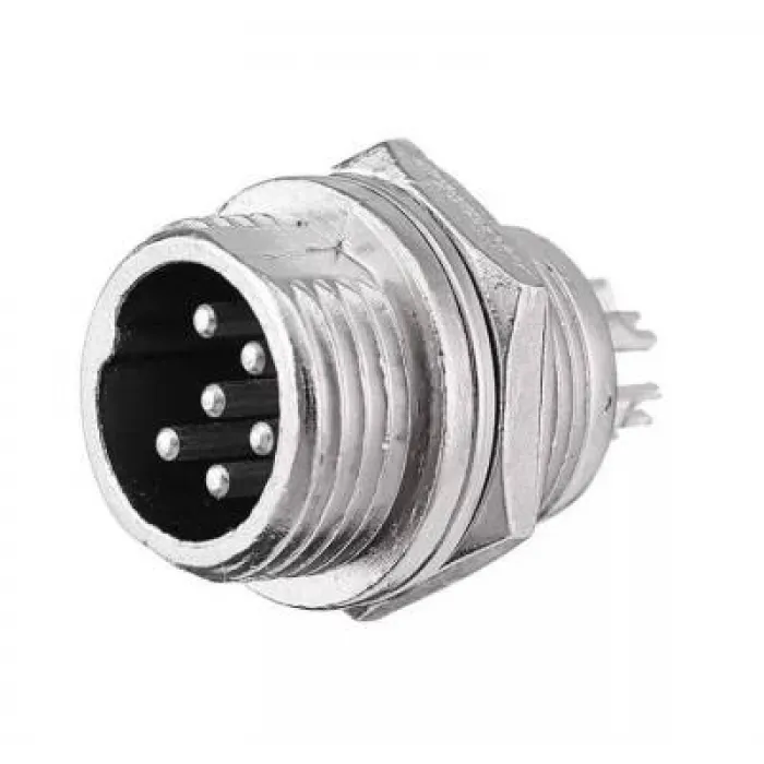 Mike Konnektör 6-Pin 12mm - Erkek