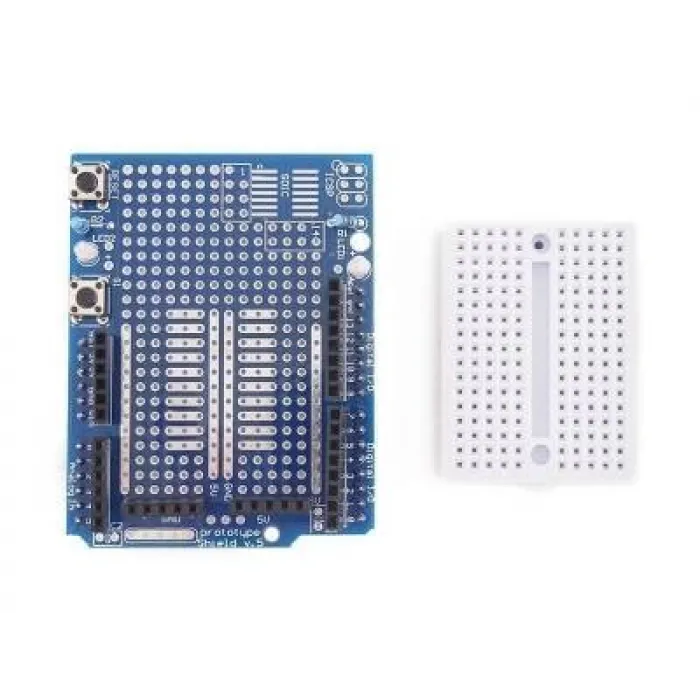 Mini Breadboardlu Arduino UNO R3 Proto Shield Kiti