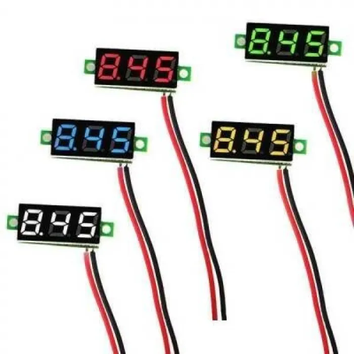 Mini Voltaj Göstergesi Mavi 4V - 30V Voltmetre