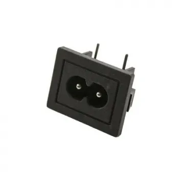 IEC320 C8 Erkek Power Soketi 90 Derece
