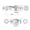 Mike Konnektör 6-Pin 12mm - Erkek